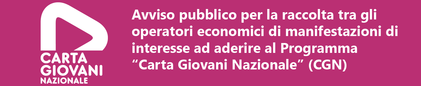 Manifestazione di interesse ad aderire alla Carta Giovani Nazionale